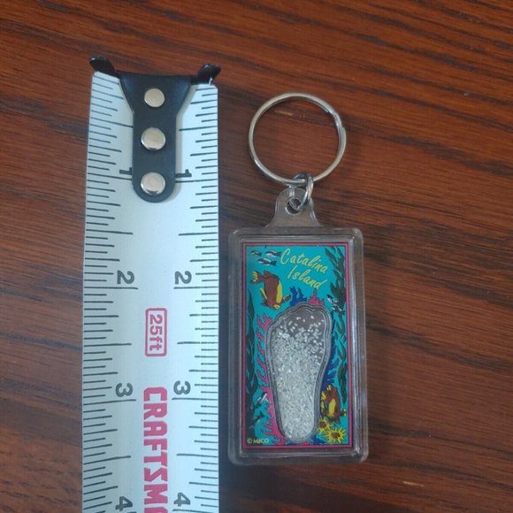 Vintage 90s Catalina Island Keychain MICO Sand Filled Tourist Merch CALIFORNIA - Picture 4 of 4